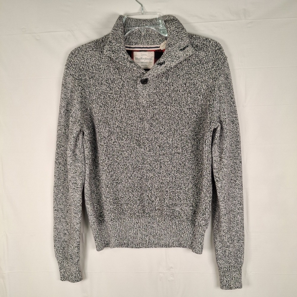 Weatherproof Vintage Blue/White Marled Men's Small The 'Holiday' Sweater